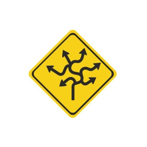 Наклейка на авто Знак со стрелками Dead end road