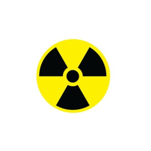 Наклейка на авто Международный символ излучения Радиация