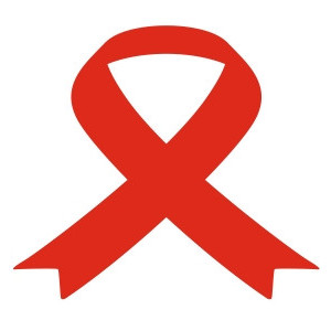 Наклейка на авто Всемирный день борьбы со спидом Красная лента