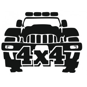 Наклейка на авто Машина Внедорожник 4х4