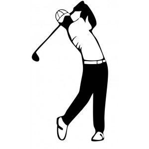 Наклейка на авто Гольфист
