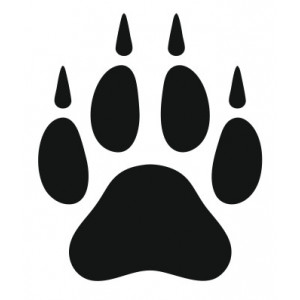 Наклейка на авто След. Отпечаток лапы