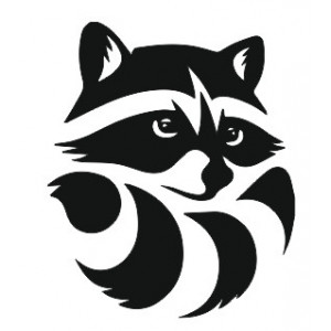 Наклейка на авто Енот Версия 1