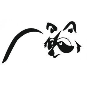 Наклейка на авто Енот Версия 3