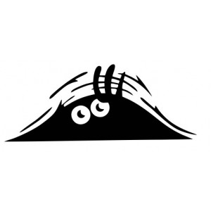 Наклейка на авто Монстр с ресничками