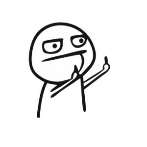 Наклейка на авто Мем показывает ФАК Fack