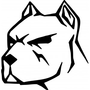 Наклейка Питбуль уличный воин