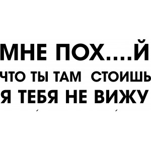 Наклейка Я тебя не вижу